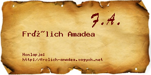 Frölich Amadea névjegykártya
