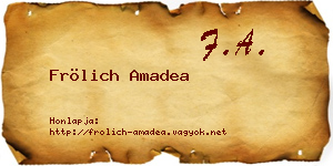 Frölich Amadea névjegykártya