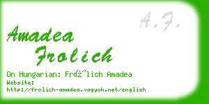 amadea frolich business card